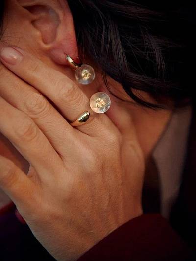 Комплект "Белое солнце пустыни" с кольцом