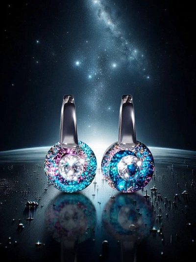 Серьги "Пульс галактики"