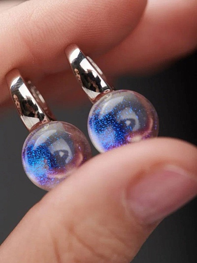 Серьги "Шоу мыльных пузырей"