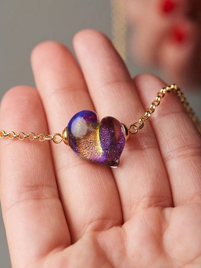 Кулон "Сердцебиение" хамелеон