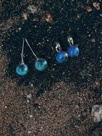 Серьги "Шоу мыльных пузырей"