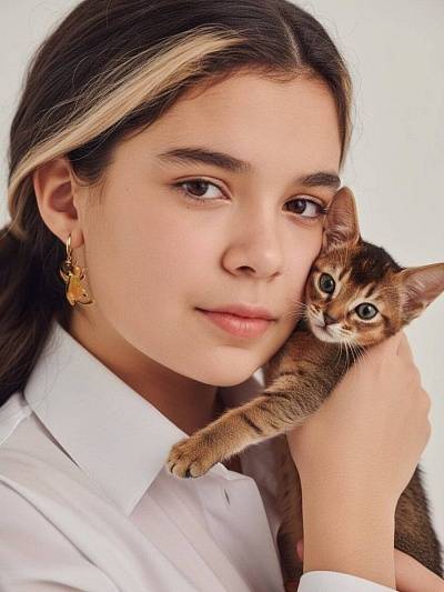 Серьги "Женщина-кошка" игривая