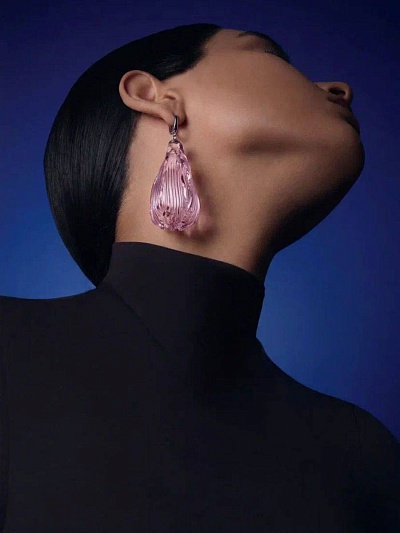 Моносерьга "Танец лепестков:пионы"