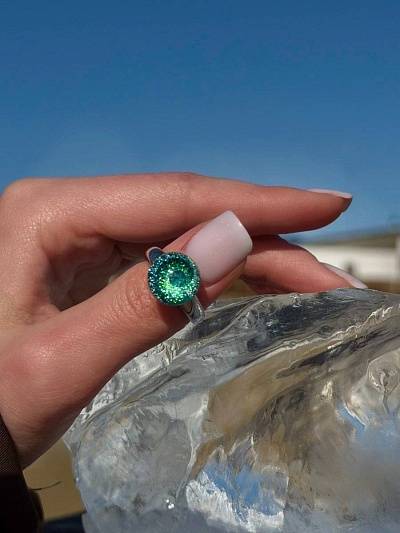 Комплект "Небо в алмазах" с кольцом