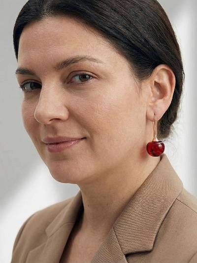 Серьги "Черешни" золотистые