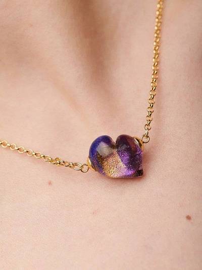 Кулон "Сердцебиение" хамелеон