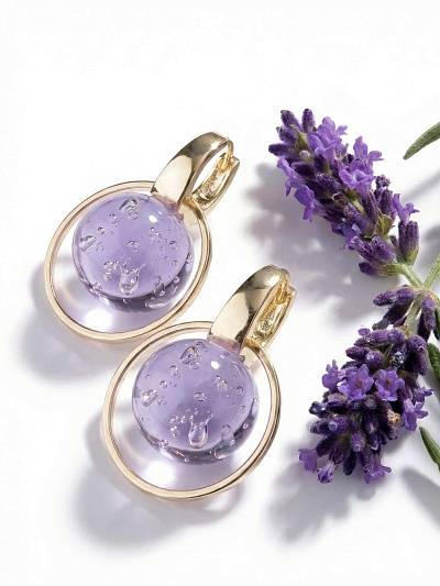 Серьги "Лавандовый раф"