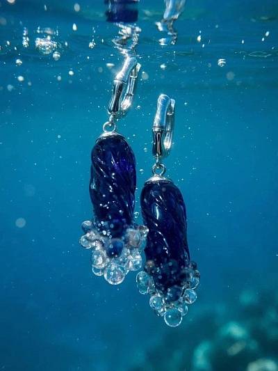 Серьги "Байкальская пучина"