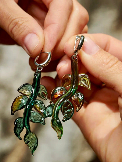 Серьги "Плакучая ива"