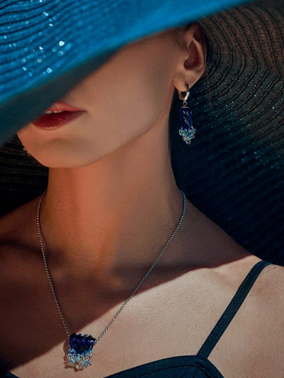 Серьги "Байкальская пучина"