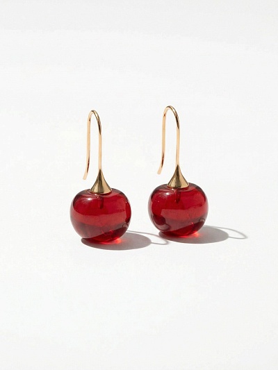 Серьги "Черешни" золотистые