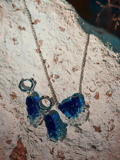 Серьги "Байкальская пучина"