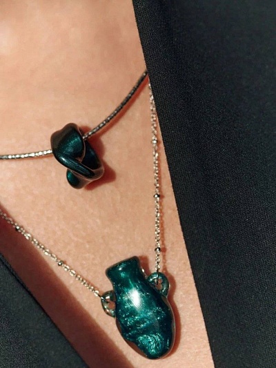 Подвеска "Волшебная лампа Алладдина" бирюзовая 2D