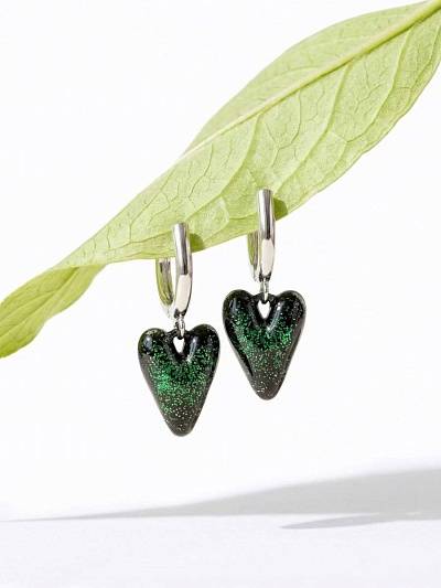 Серьги "Сердце тайги"