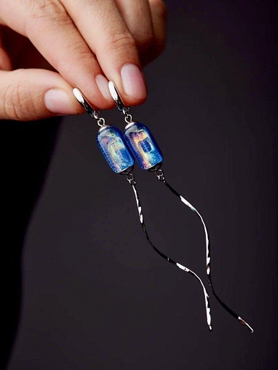 Серьги "Мелодия кометы"