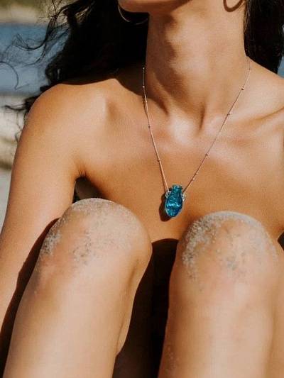 Подвеска "Волшебная лампа Алладдина" бирюзовая 2D