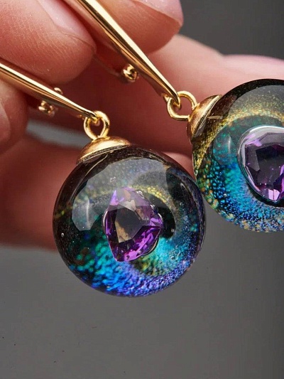 Серьги "Квинтэссенция цвета"