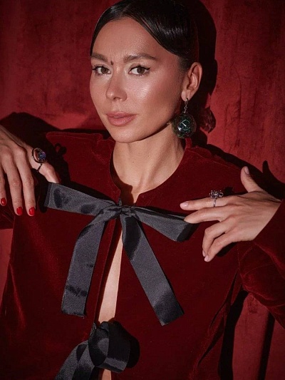 Моносерьга "Облако желаний" пепельный