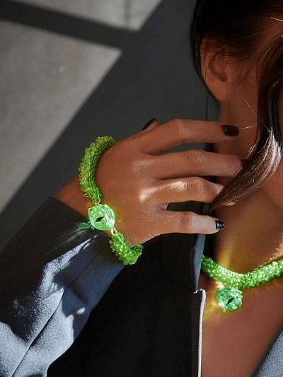 Браслет "Салатовый дракон"