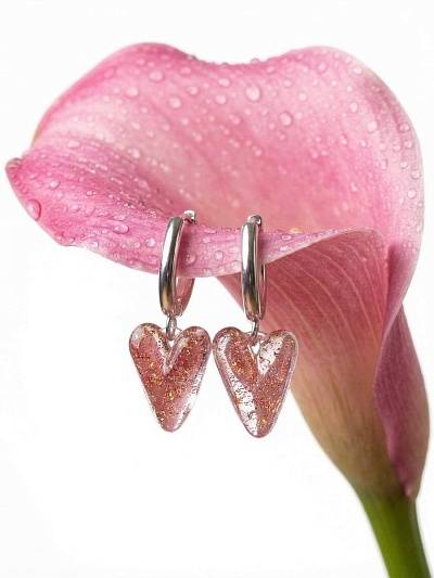 Серьги "Сердце рассвета"