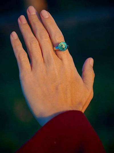 Комплект "Небо в алмазах" с кольцом