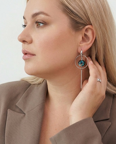 Серьги "Пламенный лед"