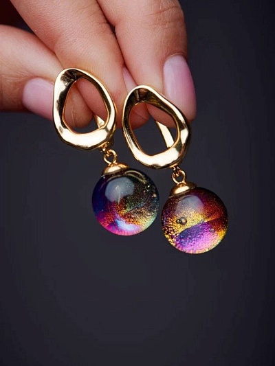 Серьги "Палитра Ван Гога"