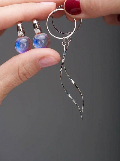 Серьги "Шоу мыльных пузырей"