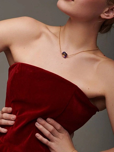 Кулон "Сердцебиение" хамелеон