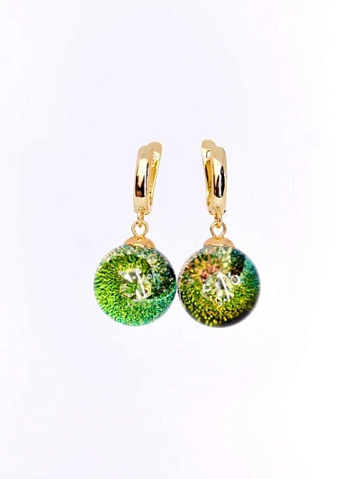 Серьги "Еловое мерцание"