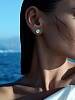 Серьги-гвоздики "Глубина Байкала"