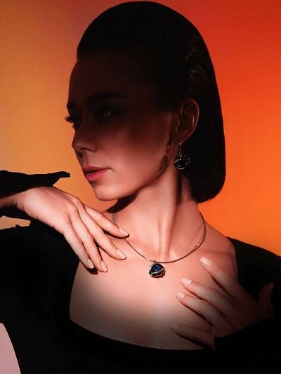 Чокер "Око дракона" синий