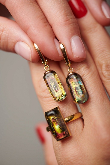 Серьги "Огни ночного города"