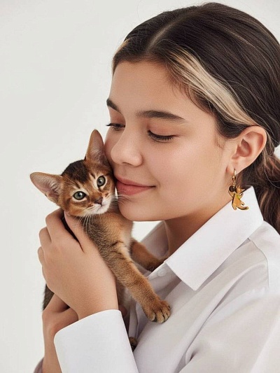 Серьги "Женщина-кошка" игривая