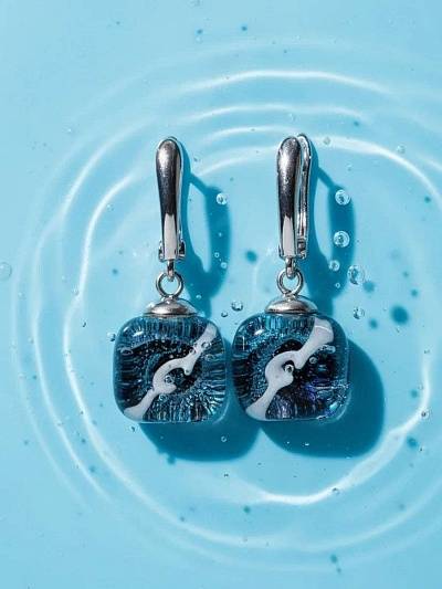 Серьги "Сердце Байкала 4.0."