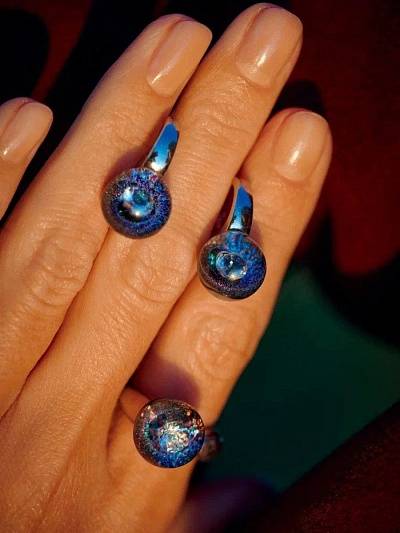 Серьги "Пульс галактики"