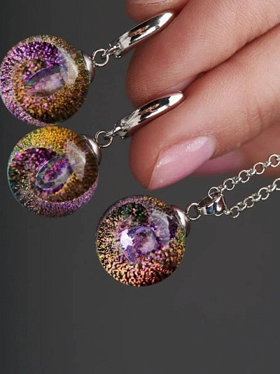 Кулон "Аметистовый унисон"