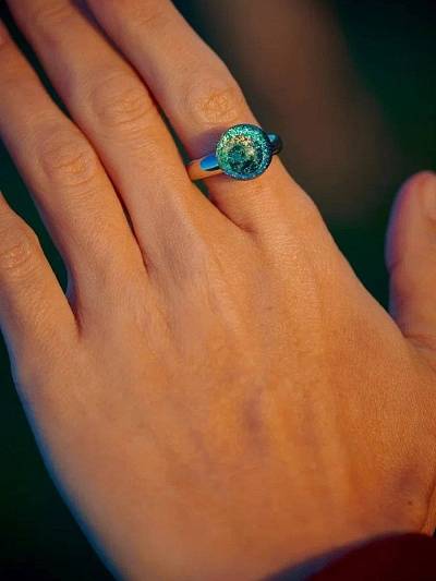 Комплект "Небо в алмазах" с кольцом