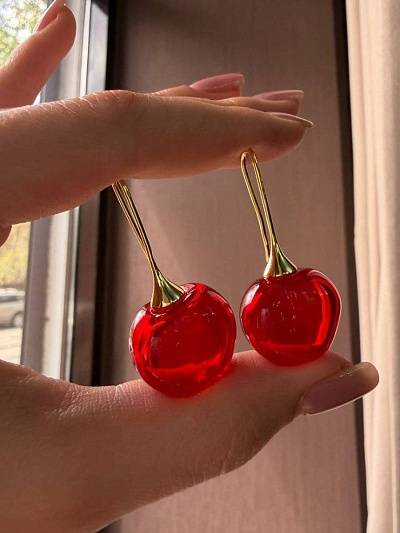 Серьги "Черешни" золотистые