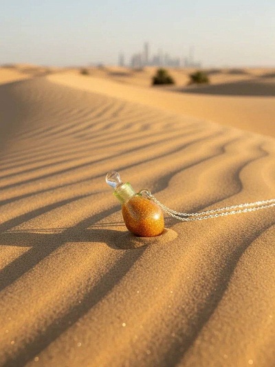 Подвеска "Волшебная лампа Алладдина" желтая