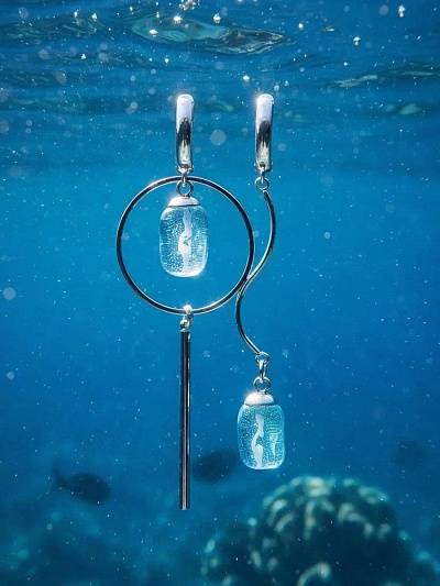 Серьги "Сердце Байкала 1.0."