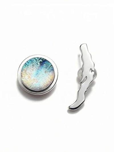 Серьги-гвоздики "Глубина Байкала"