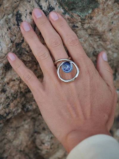 Кольцо "Лунная дорожка"