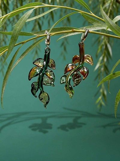 Серьги "Плакучая ива"