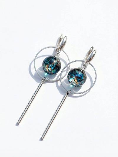 Серьги "Пламенный лед"